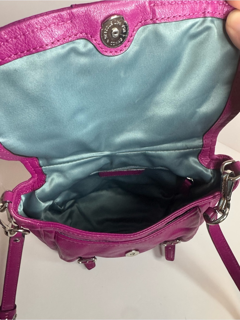 #440 Coach Madison Annabelle Leather Two-Way Satchel Crossbody Bag - Picture 10 of 17